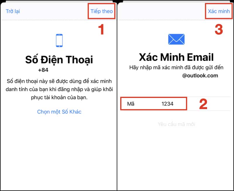 Xác minh bằng điện thoại và email Xác minh bằng điện thoại và email.