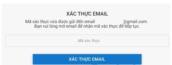 Xác thực email.