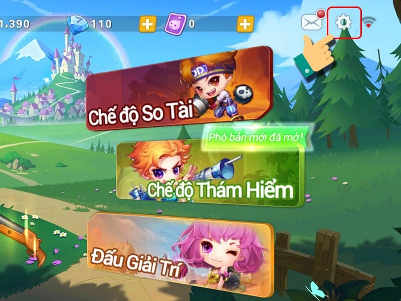 Vào cài đặt Code Ddtank
