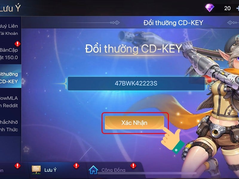 Xác nhận Nhấn Xác nhận.