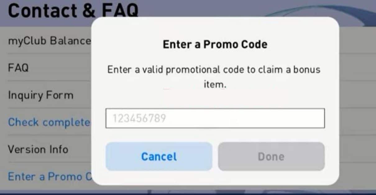 Nhập Code Pes Mobile