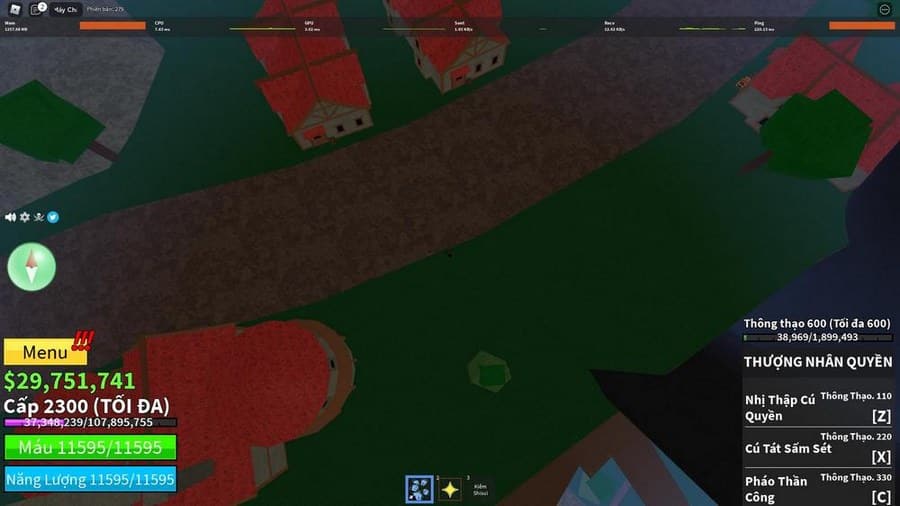 Ảnh acccount game Blox Fruit LV max 2300