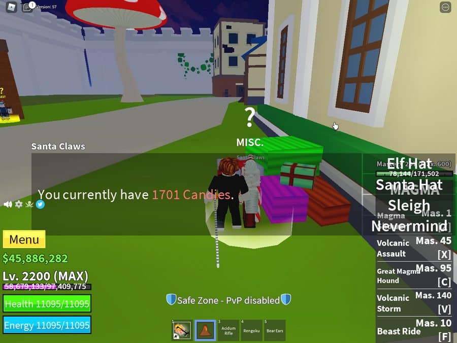 Hình acc game Blox Fruit giàu có