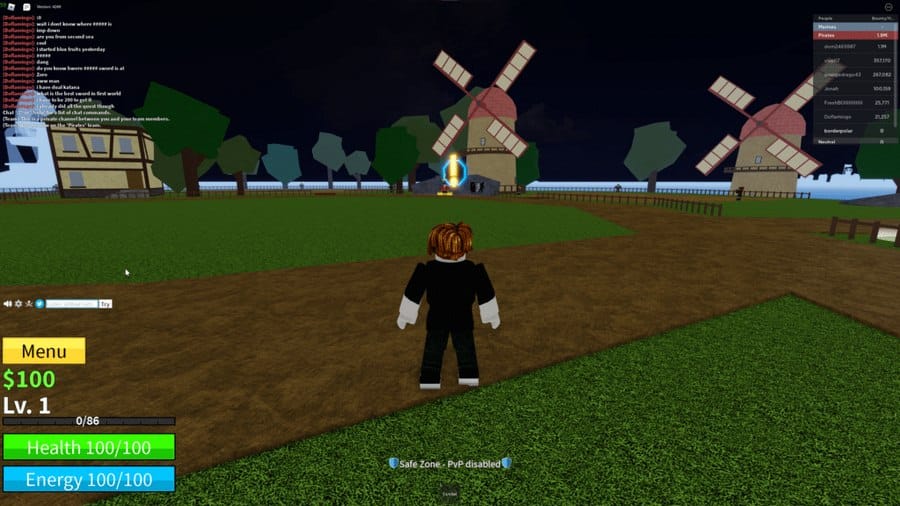 Hình tài khoản game Blox Fruit LV 1 Mới