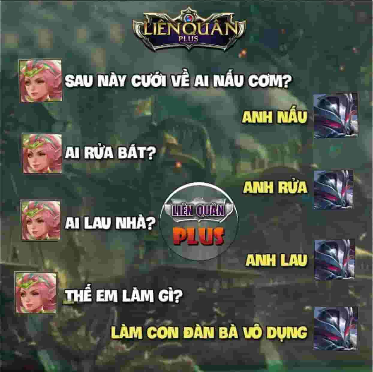 Mời bạn tham khảo bộ ảnh LQ chế hài hước