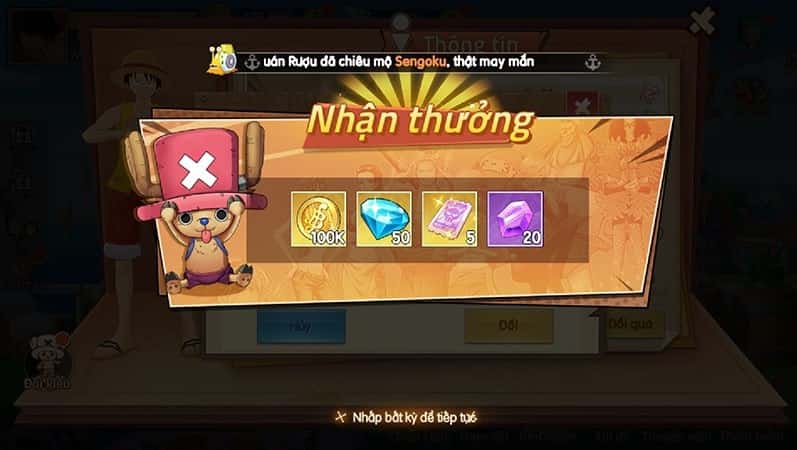 Nhập code thành công nhận thưởng