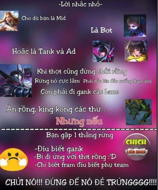 Tuyển tập cho bạn bộ hình liên quân bựa nhất