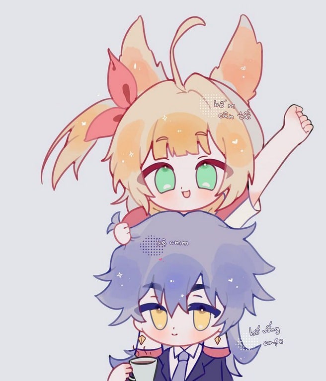 Hình Aya và Flo cute