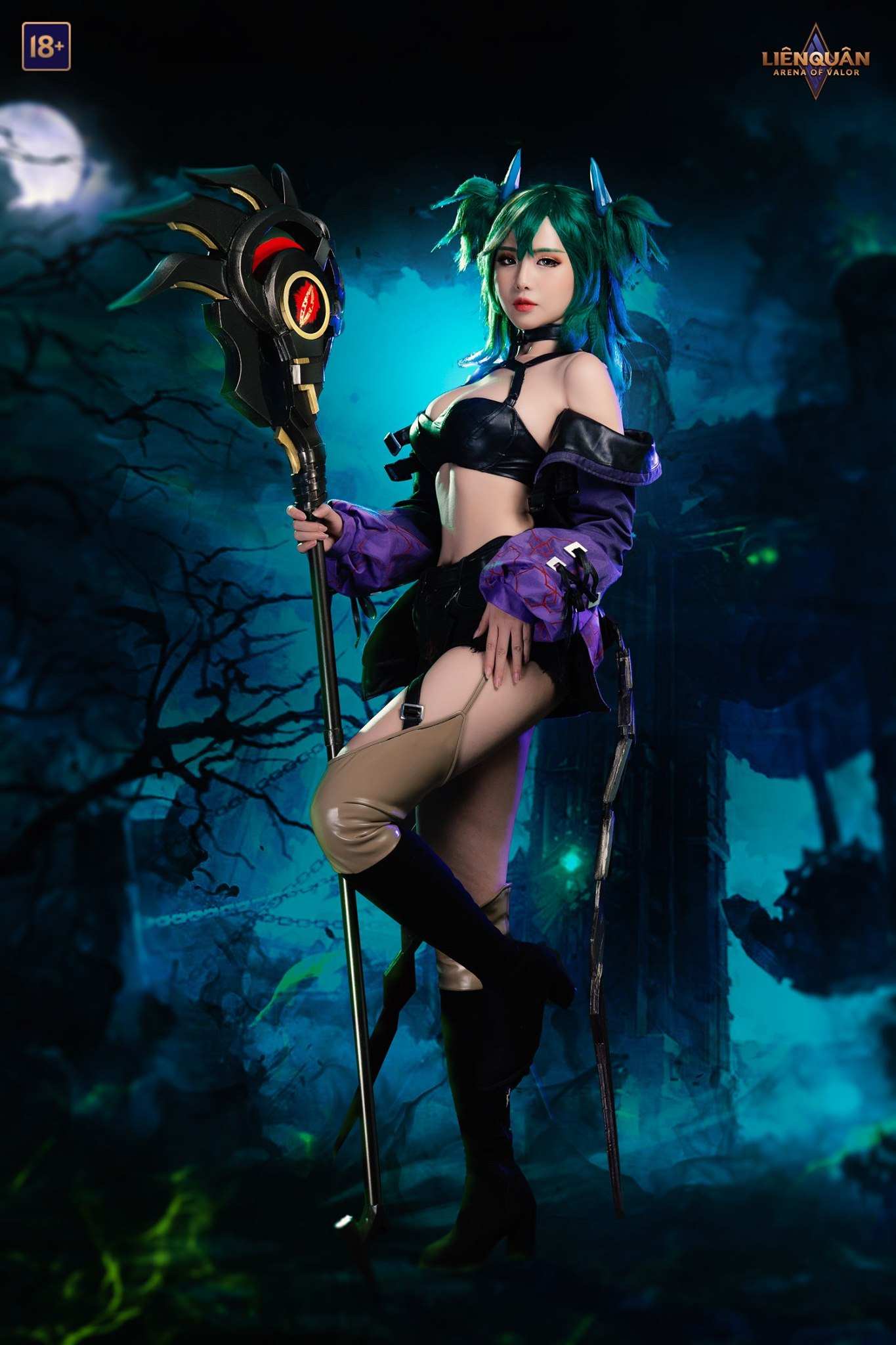 Hình Điêu Thuyền tà linh pháp trượng cosplay