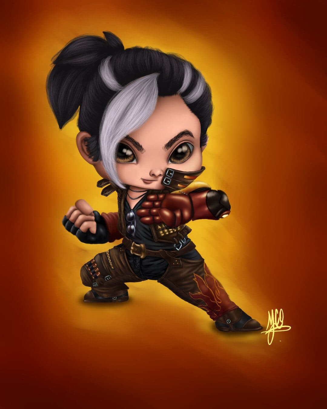 Hình Free Fire chibi Hayato dễ thương