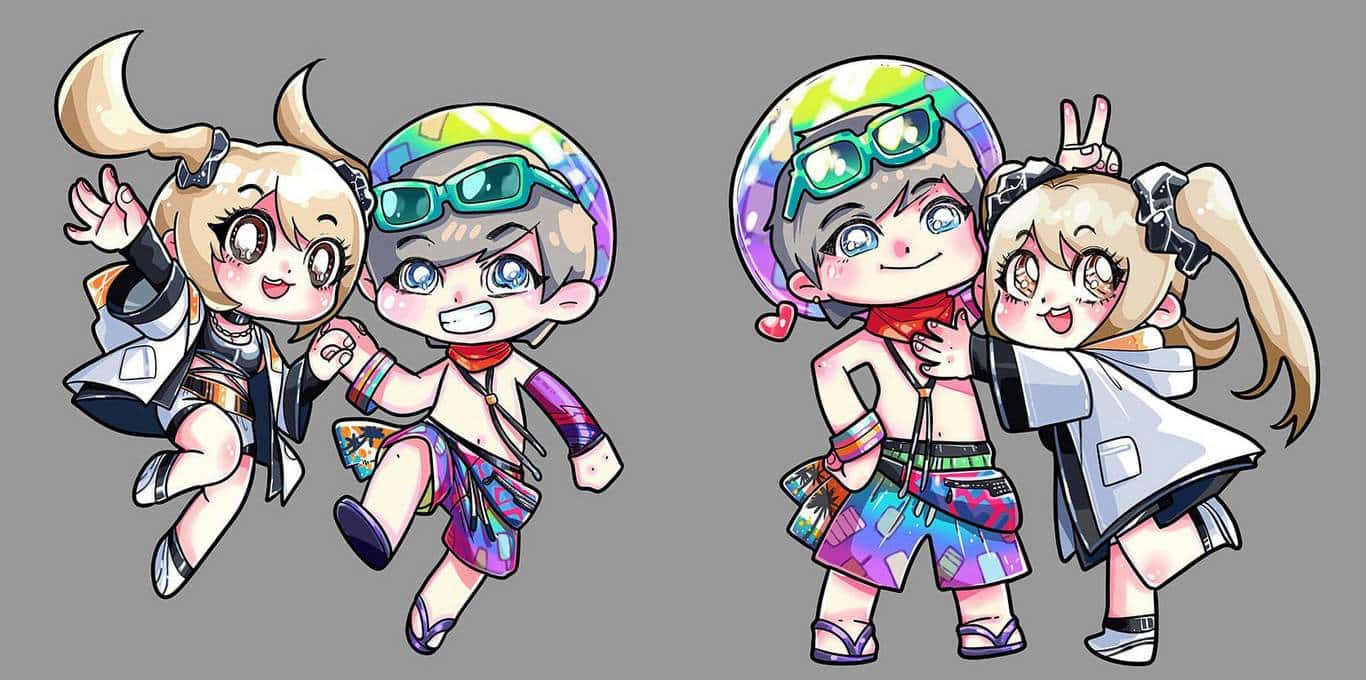 Hình Free Fire chibi cặp đẹp nhất