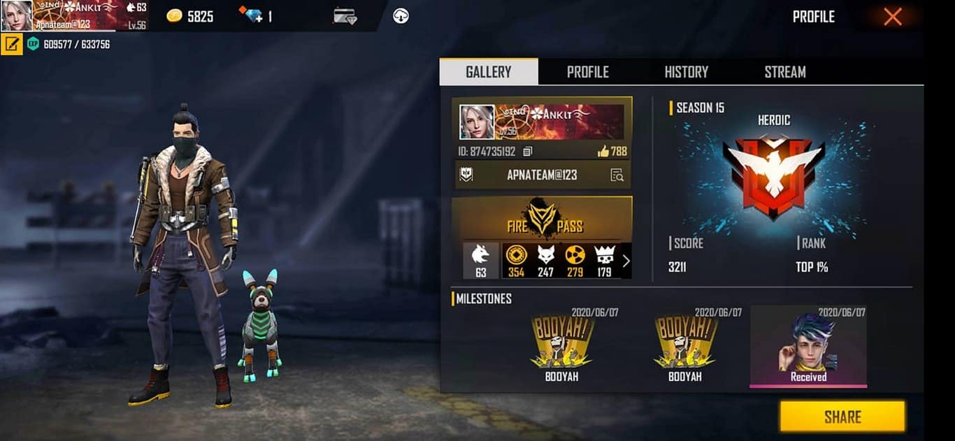 Hình Free Fire huyền thoại nam mới nhất