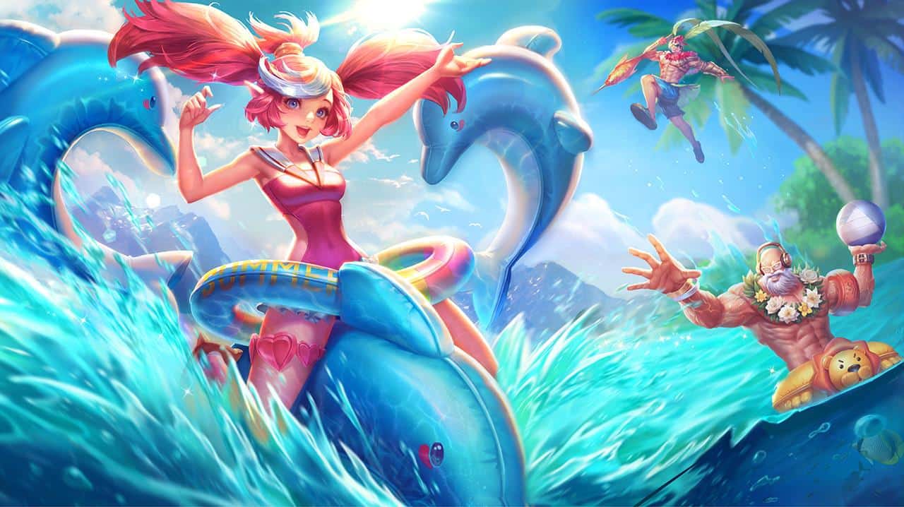 Hình Krixi tiệc bãi biển full HD