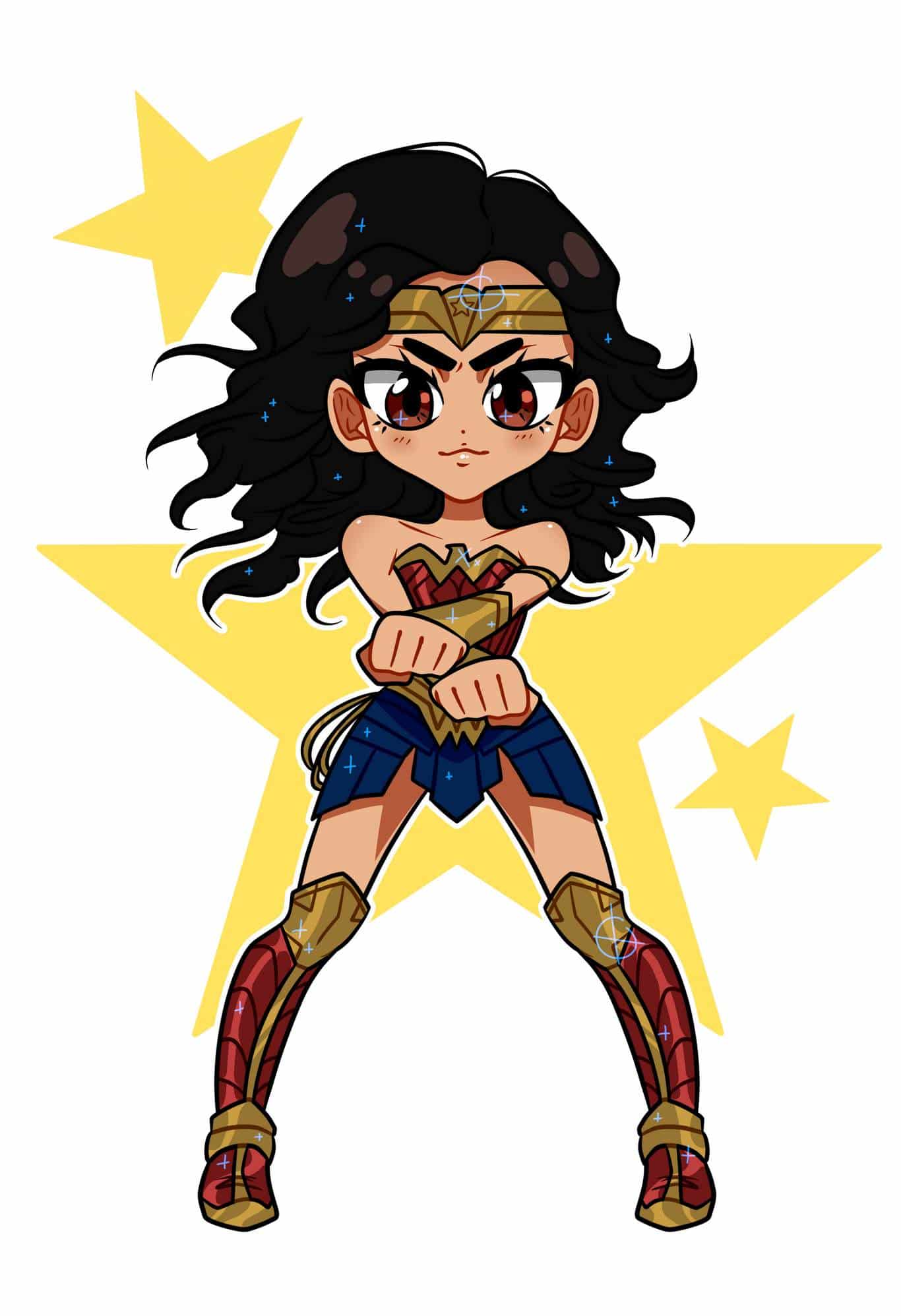Hình Wonder Woman chibi dễ thương