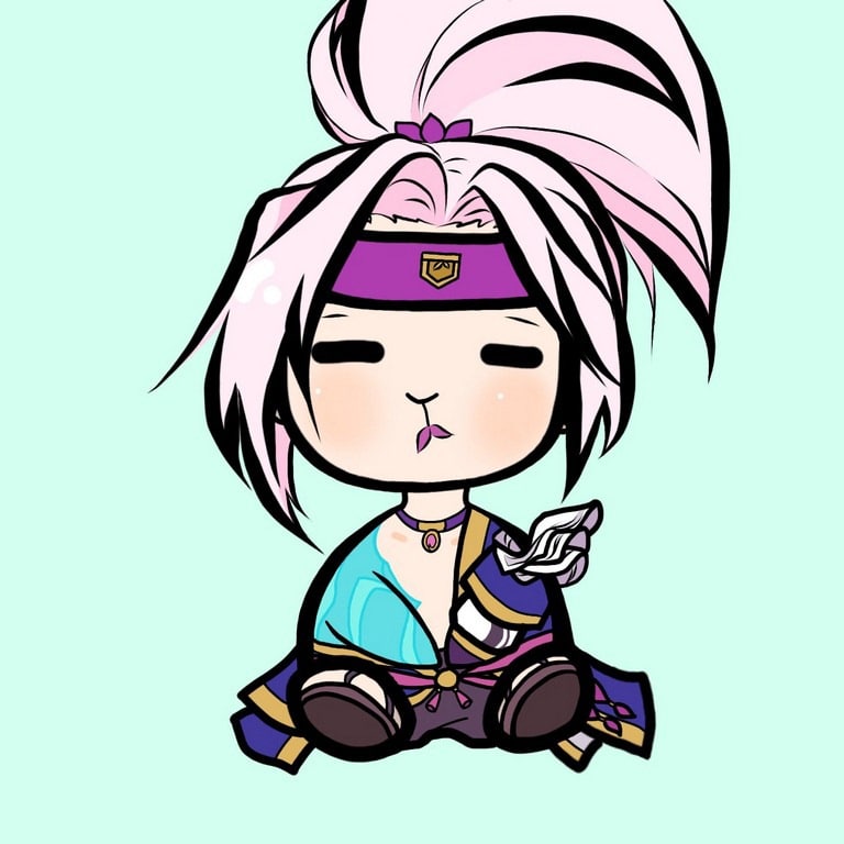 Hình Yasuo Anh Hùng Lãng Kiếm chibi đơn giản