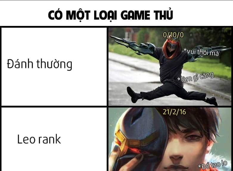 Hình chế vui rank Liên Quân