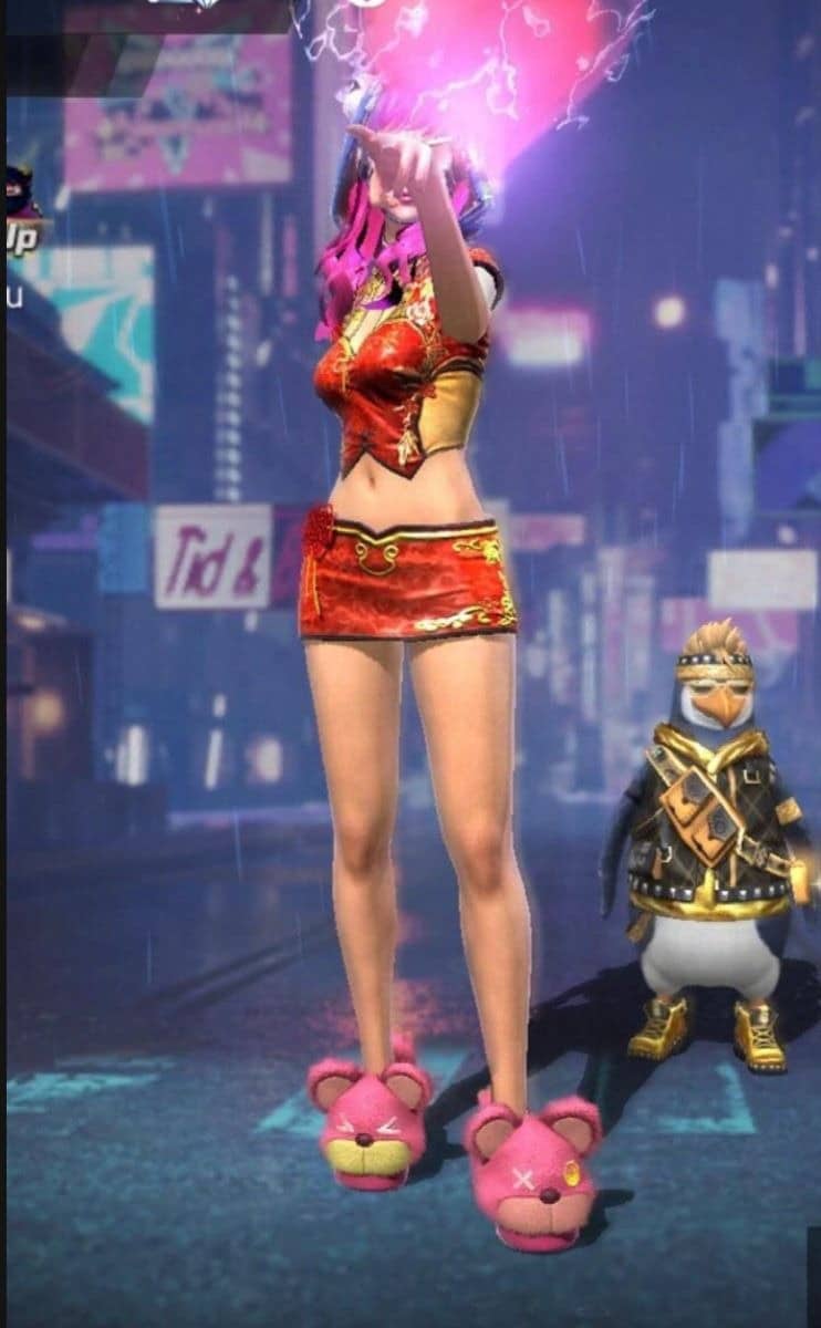 Hình game FF nữ thả tim cute