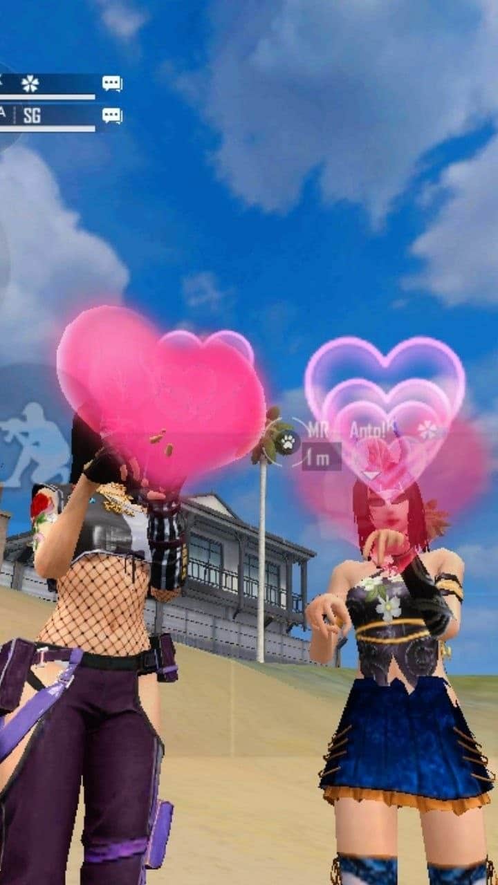 Hình game FF nữ thả tim đẹp nhất