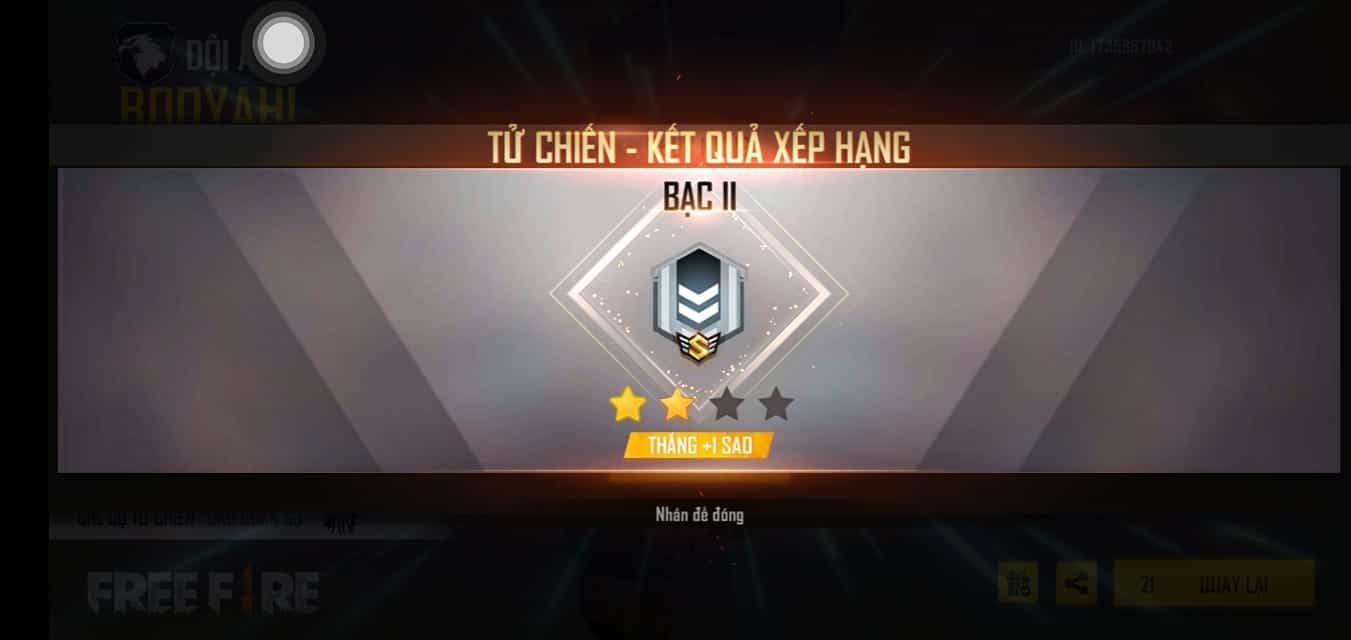 Hình rank Bạc Free Fire Tử Chiến