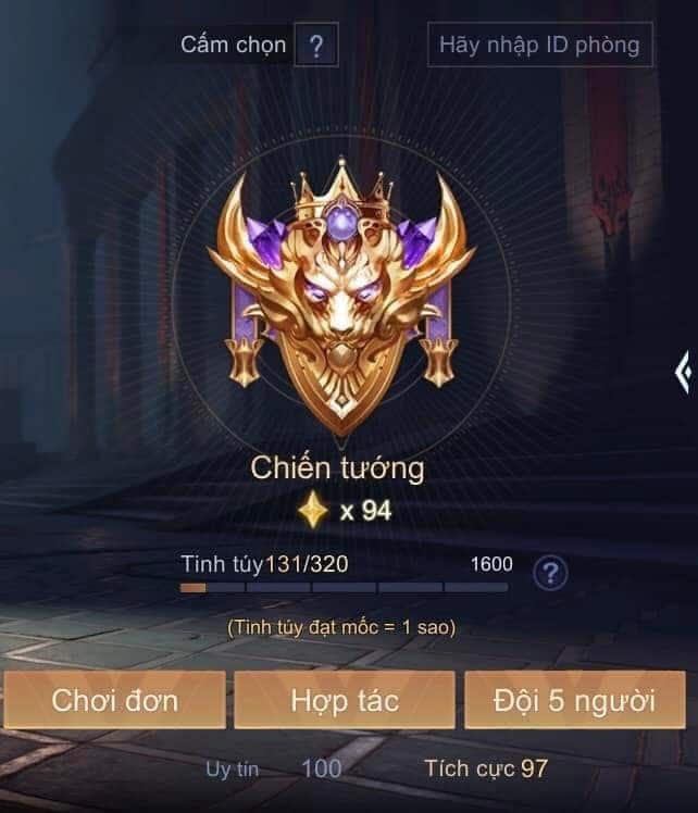 Hình rank Chiến Tướng mùa 21 Liên Quân