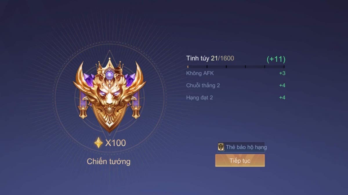Hình rank Chiến Tướng mùa 22