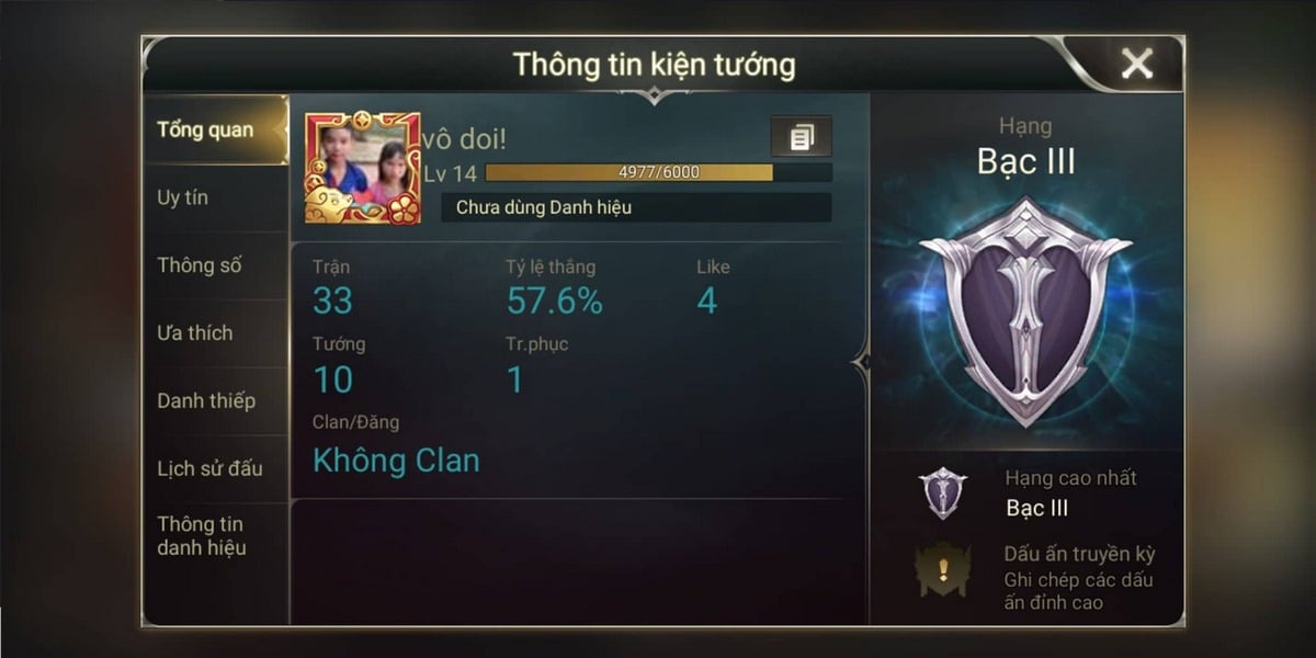 Hình rank bạc LQ