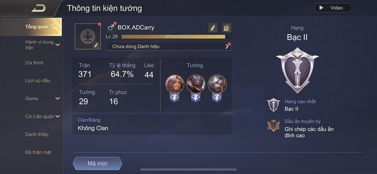 Hình rank bạc trong Liên Quân