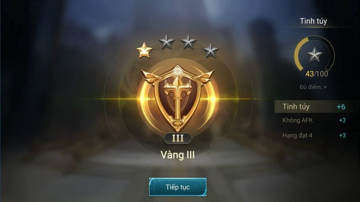 Hình rank vàng Liên Quân