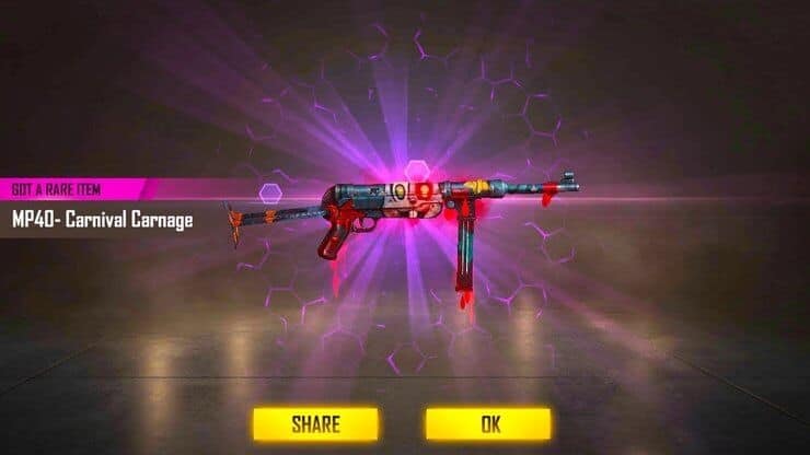 Hình skin súng Free Fire MP40 đẹp nhất