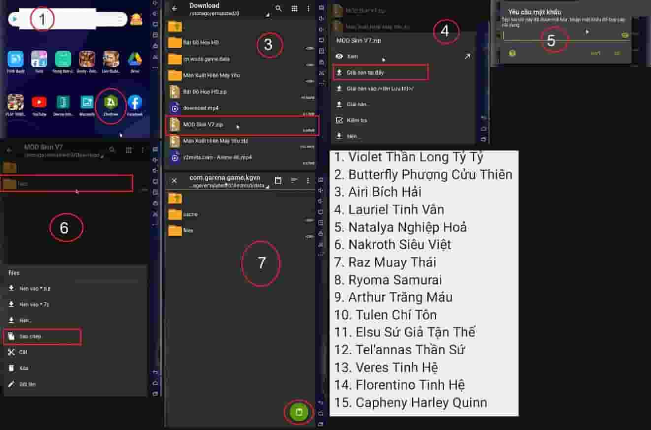 Hướng dẫn MOD SKin V7
