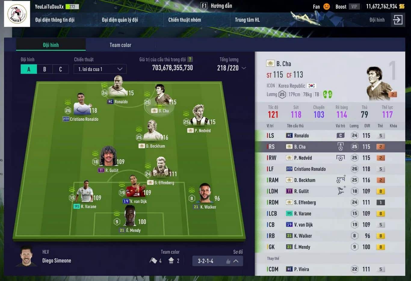 Những hình ACC Fifa VIP giàu