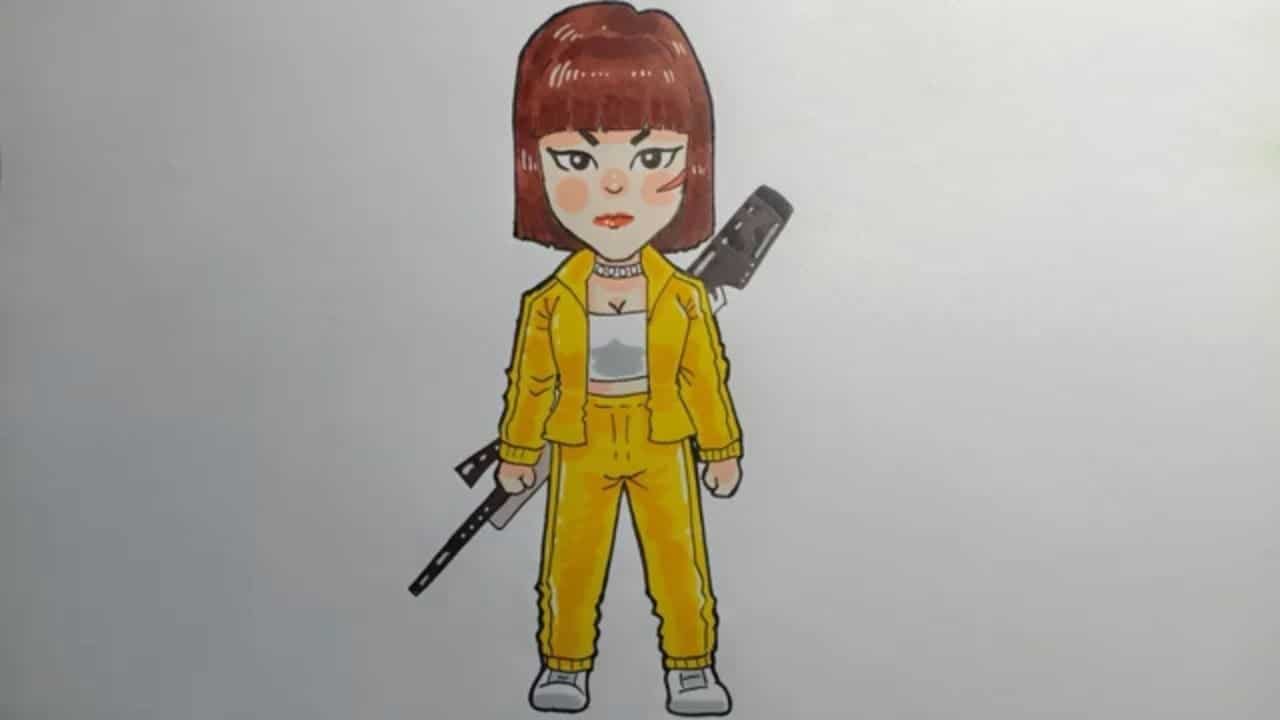 Tranh vẽ nhân vật Free Fire cute dễ thương