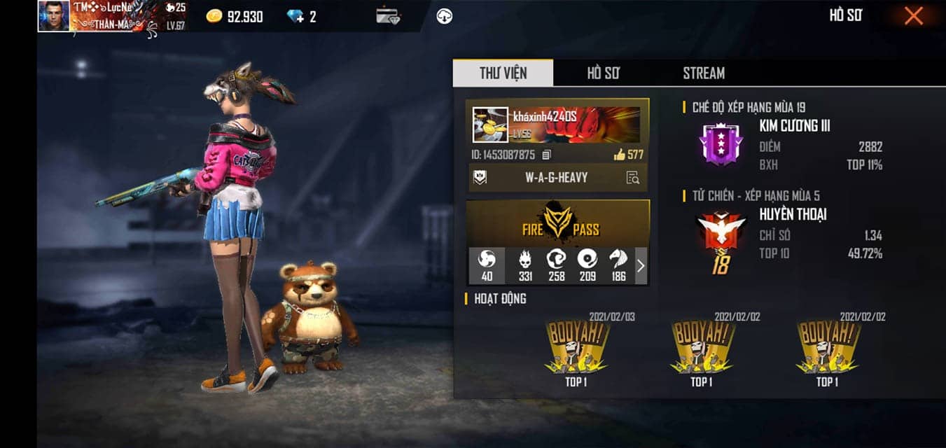 Ảnh Free Fire Huyền Thoại Nữ