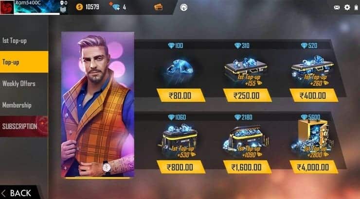 Bộ Ảnh Kim Cương FF Đẹp, Mới Nhất