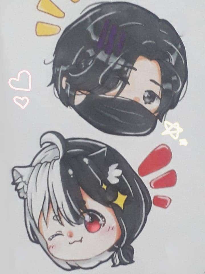 Hình FF cute cặp đôi chibi dễ thương
