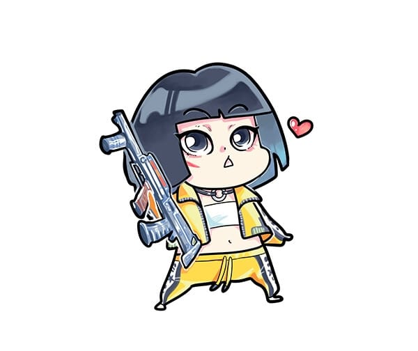 Hình Free Fire chibi cute Kelly mới nhất