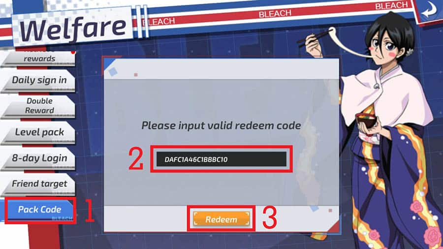 Cách Nhập Code Game Bleach Brave Souls