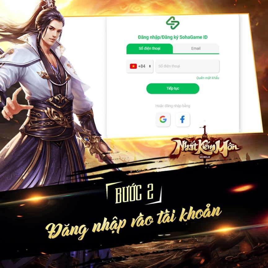 Đăng nhập vào tài khoản game của các bạn.