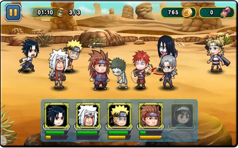 Giao diện game Ninja Rebirth