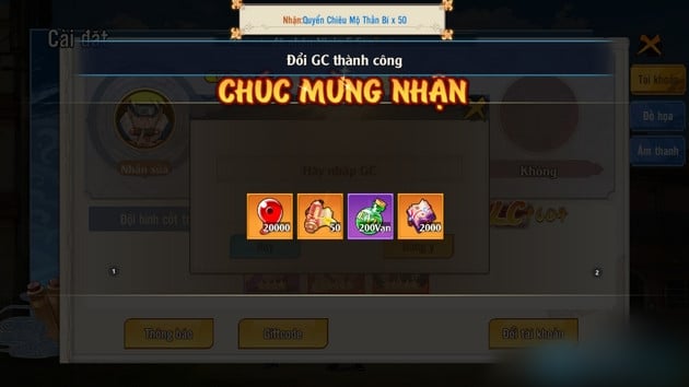 Nhấn vào bất cứ vị trí nào trên màn hình để nhận quà.