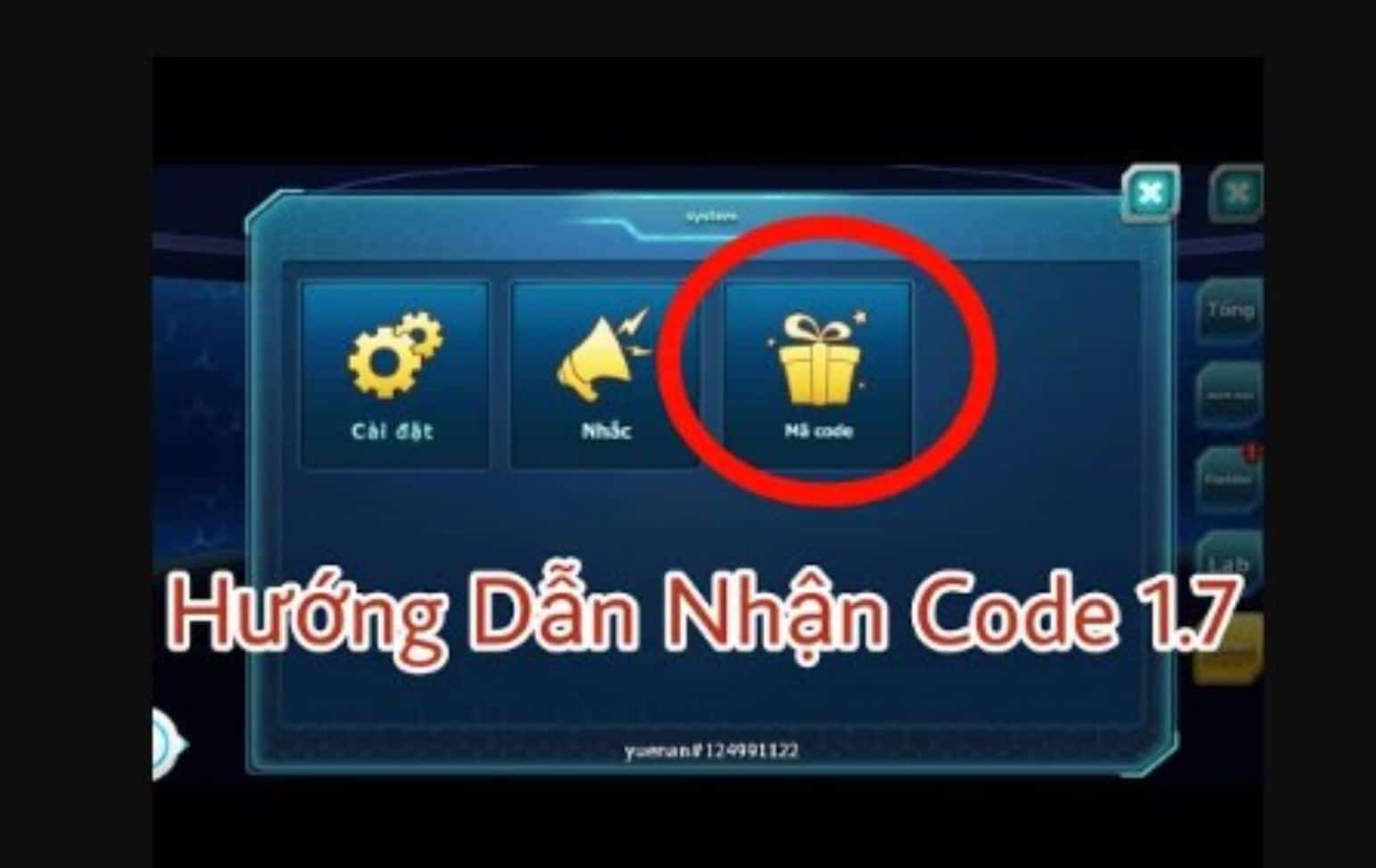 Nhấn vào nơi nhận giftcode