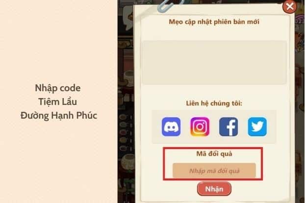 Nhập code