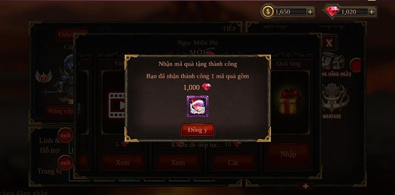 Phần quà tương ứng sẽ được hệ thống gửi về tài khoản của bạn.