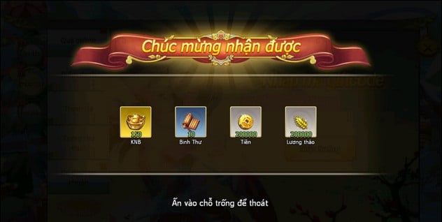 Phần quà tương ứng sẽ được hệ thống lập tức gửi về tài khoản của bạn.
