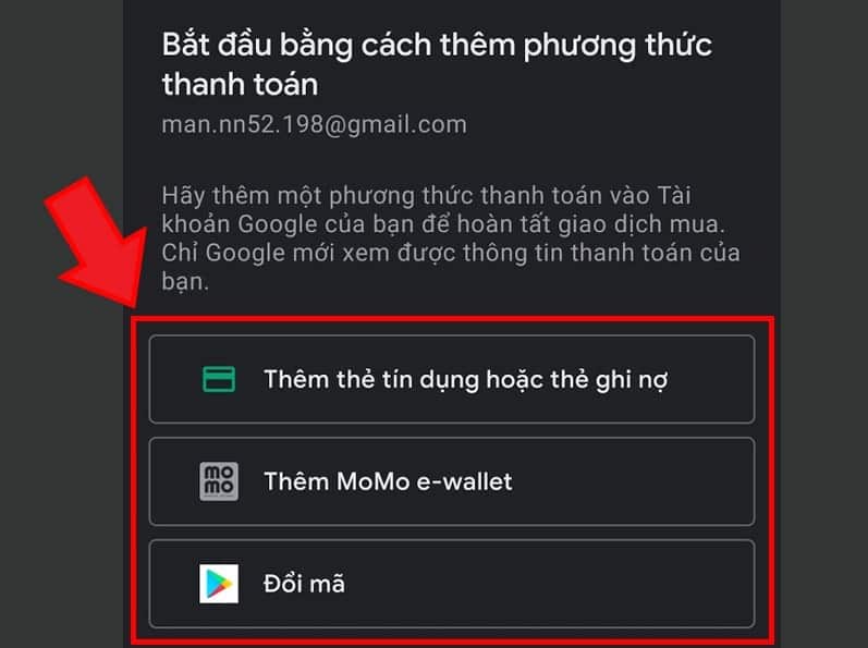 Trên điện thoại Android