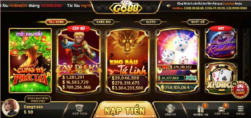 Truy cập và đăng nhập vào hệ thống của Go88 bằng tài khoản game của mình