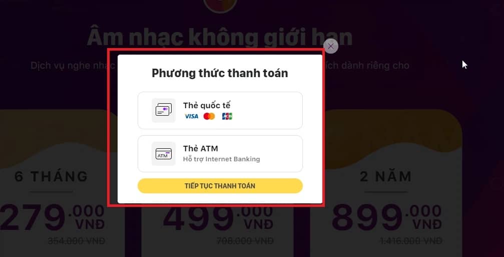 phương thức thanh toán