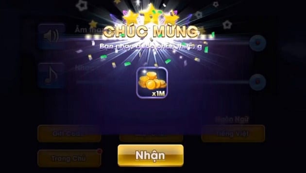 Bấm nhận để nhận thưởng