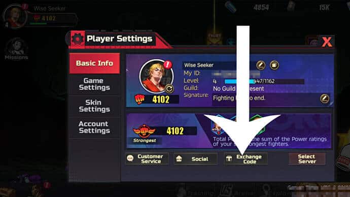 Bạn nhấn chọn Exchange Code
