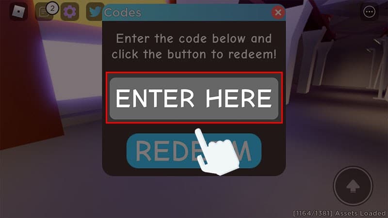 Bạn nhập mã gift code mà mình có vào ô Enter Here.